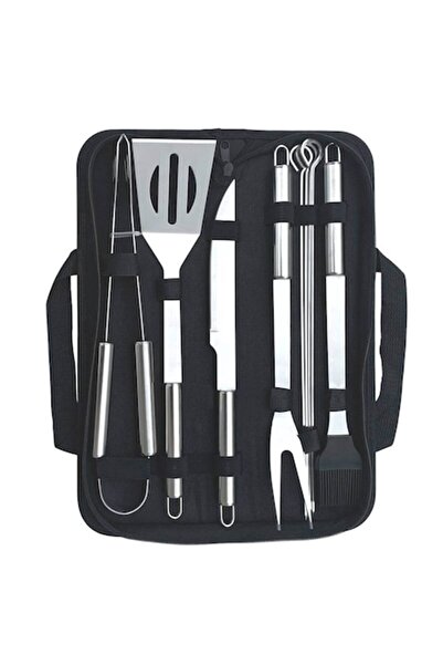 Edman Set de ustensile pentru grătar INX-1, 10 piese, oțel inoxidabil, geantă...