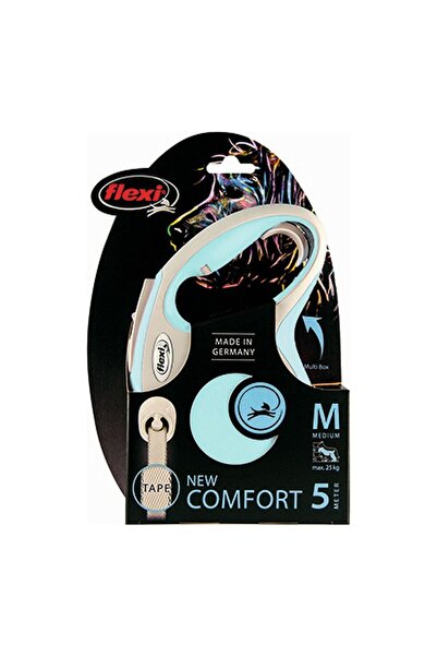 Flexi Lesă pentru câini NEW COMFORT Albastru deschis, mărimea XS