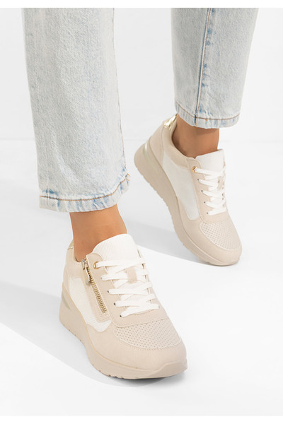 B T Shoes Sneakers με πλατφόρμα Floreia μπεζ