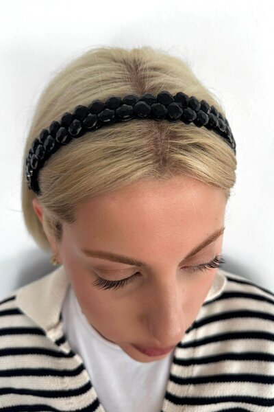 TAKIŞTIR Черна корона с камъни