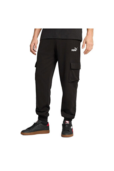 Puma Essentials No 1 Logo Cargo Erkek Siyah Eşofman Altı