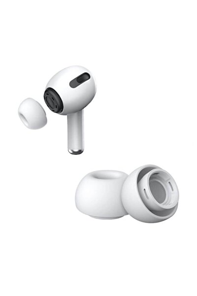 Edman Set de 2 dopuri de urechi din silicon pentru AirPods Pro, AirPods Pro (gen 2), mărimea S, alb