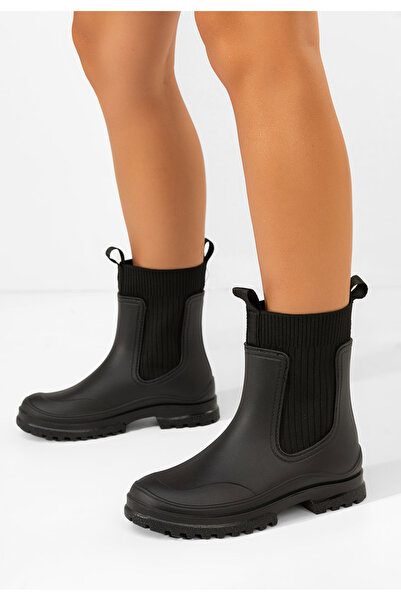 B T Shoes Черни гумени ботуши Aideia