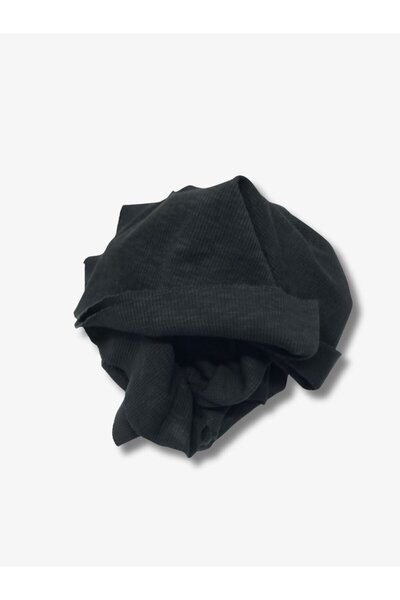 Yiğit Kumaş Badilik Ribbed Knit Fabric, Piece 100X110 cm Smoked Color