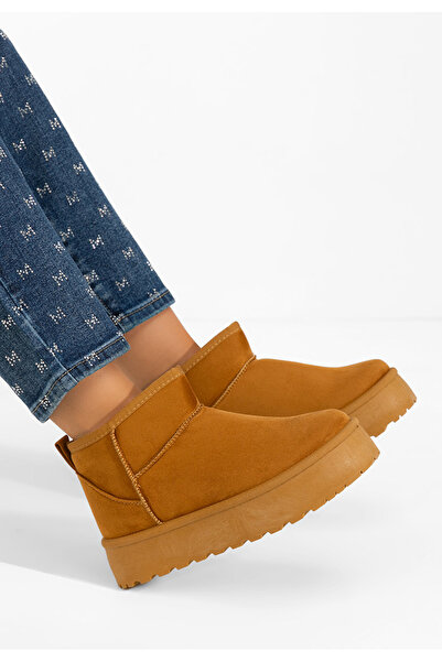 B T Shoes Cizme tip ogg cu platformă Zenaria camel