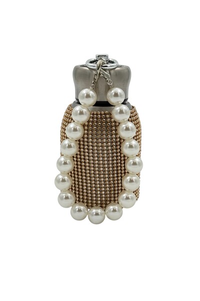 BİNDAWOOD B&D Water Bottle Vaccum Flask with holder grip, Golden Color 180ml