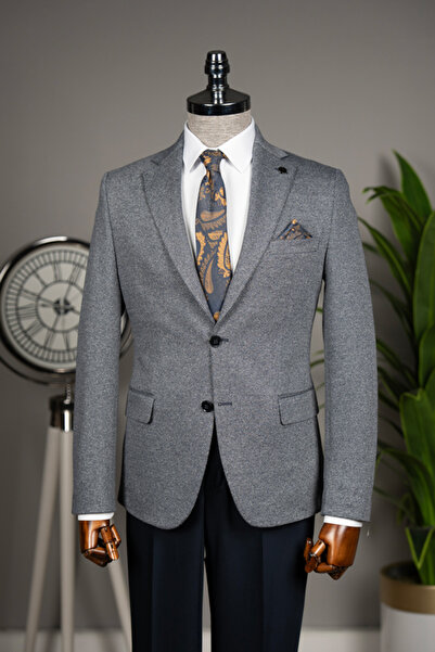 Terziayhan Tailor Ayhan Slim Fit Mono Collar Classic Jacket