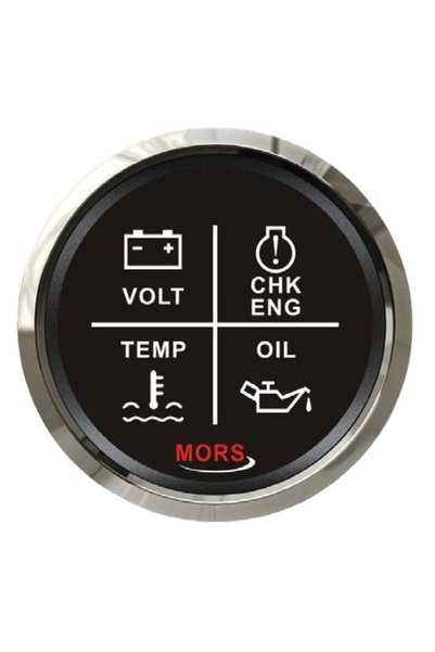 Mors TEKNE Alarm Seti Göstergesi 4lü 12-24V Siyah