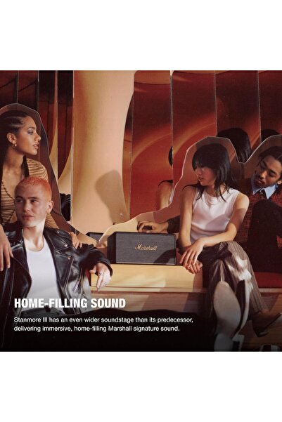 Marshall Stanmore III 50W Premium Home Wireless Speaker with Bluetooth 5.2 and Multiple Inputs - Bla