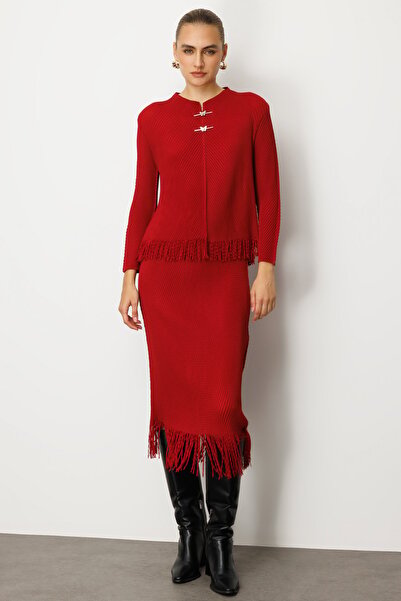 Ekol Tasseled Skirt with Elastic Waist