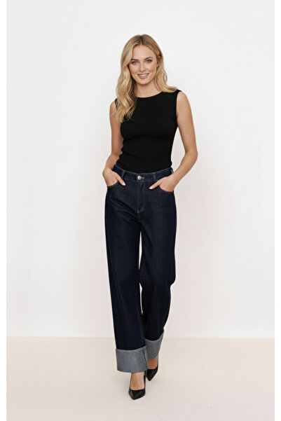 SUPER FASHION CLUB ARKA CEBİ TOKALI KADIN KOT PANTOLON