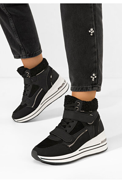 B T Shoes Sneakers αστραγαλου γυναικεια Velaris Μαύρα