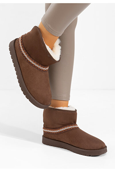 B T Shoes Χειμερινά Αρβυλάκια γυναικείες Aliona καφε