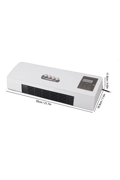 Deliny Portable Air Heater 2-in-1 1800 W, Electronic Thermostat, LED Display, Timer, Remote