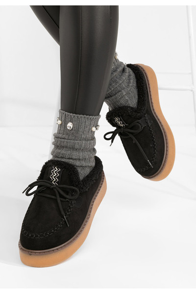 B T Shoes Women's black Seloria moccasins