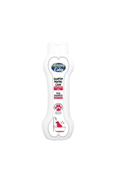 Happy Coby Sampon pentru Caini pentru Blana Alba 300ml + Servetele Umede