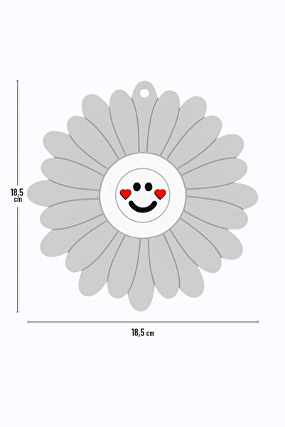 Pazar Kapısı Non-Slip Base Coaster Scented Silicone Coaster Light Gray