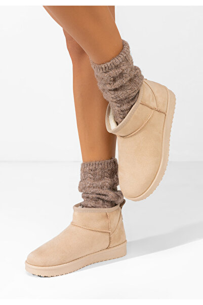 B T Shoes Women's fur boots Andora beige