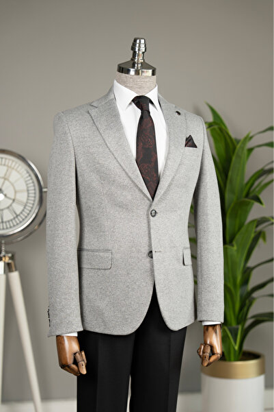 Terziayhan Tailor Ayhan Slim Fit Mono Collar Classic Jacket