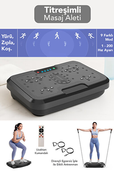 mimtec Titreşimli Egzersiz Aleti - 9 Modlu Tüm Vücut Kondisyon Aleti Fitness Egzersiz Spor Masaj Aleti