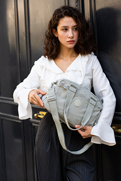 Sanmorris 3030 Unisex Krinkle Fabric Shoulder and Crossbody Bag