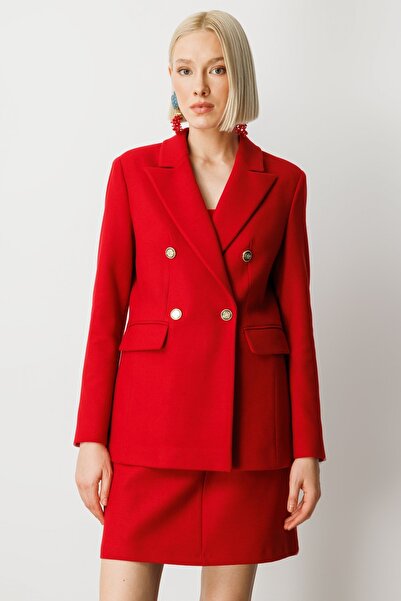 Ekol Double Breasted Collar Stamp Jacket