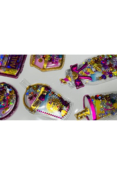 Next Plus Glitter Magic Autocolant tridimensional cu sclipici, în mișcare în interiorul sticlei, autocolant, 1 pachet