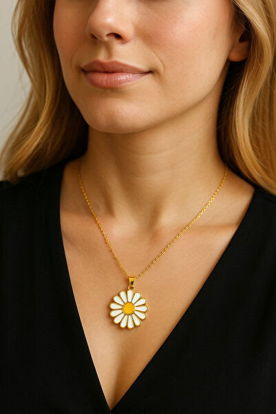 Mareluxe İçi Açılan Papatya Kolye – Kişiye Özel İsim Yazılı Paslanmaz Çelik A...