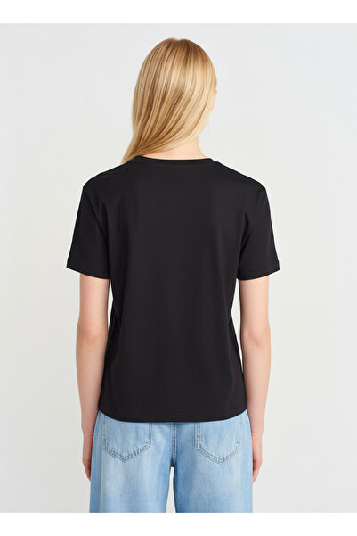 Dilvin Soft Textured Cotton Premium T-Shirt-Black