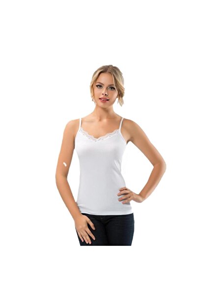 Anıt 6 komada Čipka paketa V-izrezane majice sa užetom i naramenicama 2809