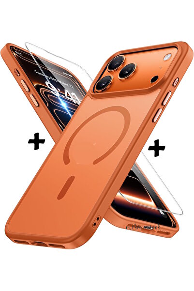 m.tk moveteck Apple iPhone 17 Pro Max Kılıf Mat Magsafe Şarj Özellikli Renkli...