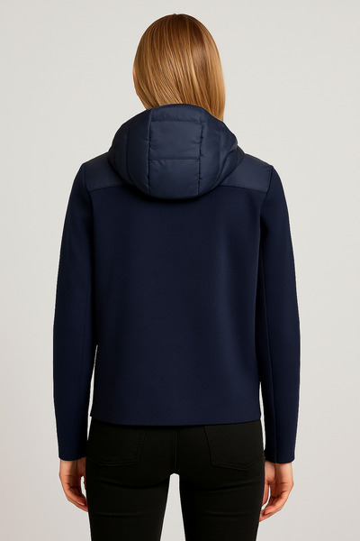 YusGos Women's Hooded Padded Water Repellent Puffer Shiny Steel Mesh High Quality Coat Jacket