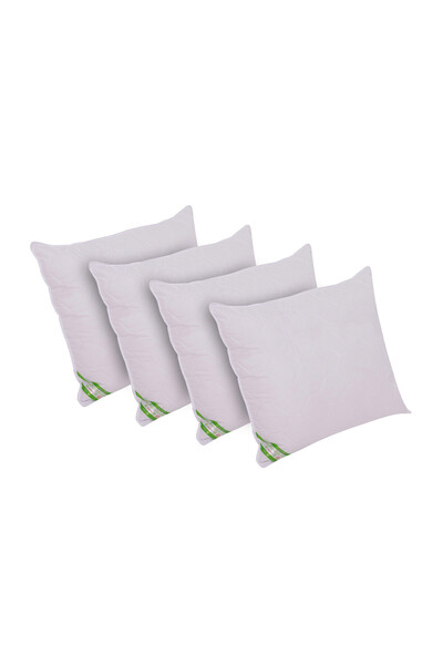 ALCAM set, 4 pillows 70x70 cm, quilted microfiber, washable, white