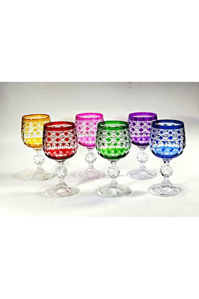 Kristal Market Handmade Bohemia Crystal Haven Pattern Special Design Avant-Garde Glass Set of 6