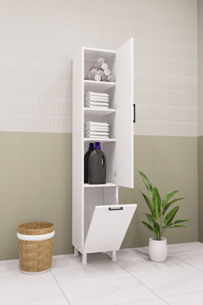 DEMİRBAL MOBİLYA MDF KİRLİ SEPETLİ ÇOK AMAÇLI BOY DOLAP