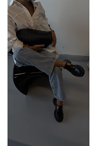 Eataly Shoes Черни дамски мокасини от естествена кожа