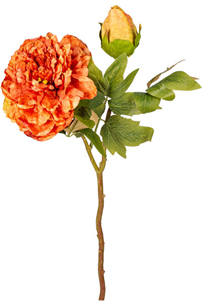 Herdekora Yapay Çiçek, Şakayık, Turuncu - Tomurcuklu, 50 cm