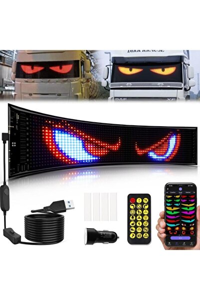 karakaş oto aksesuar MATRİX LED PANEL 60 CM CAMA YAPIŞAN TELEFON KONTROLLÜ