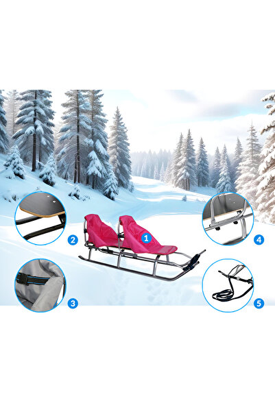 Other Sled with backrest duo Skyline twin tandem for children solid lightweight PL