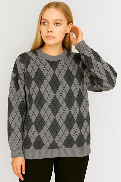 HİRA LİFE FASHİON Pulover lung din tricot pentru femei cu căptușeală din flee...