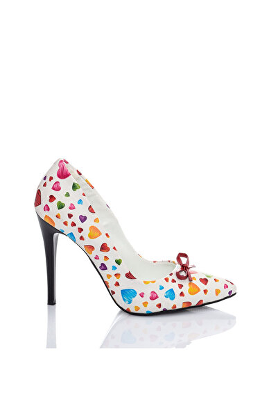 JustBow Printed Classic Heeled Women's Shoes