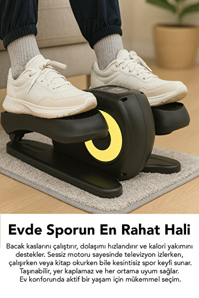 mimtec Eliptik Kondisyon Bisikleti - Dijital Göstergeli Egzersiz Aleti Taşınabilir Egzersiz Pedalı