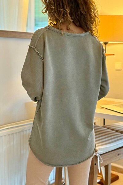 Güneşkızı Bej Ağaç cu imprimeu Pantaloni de sport casual, lavabili, cu detaliu antic, brodat cu 2 fire, fără șarjons tricou 0 55