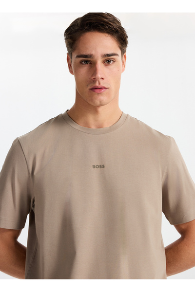 BOSS Bisiklet Yaka Kahve Erkek T-Shirt TChup