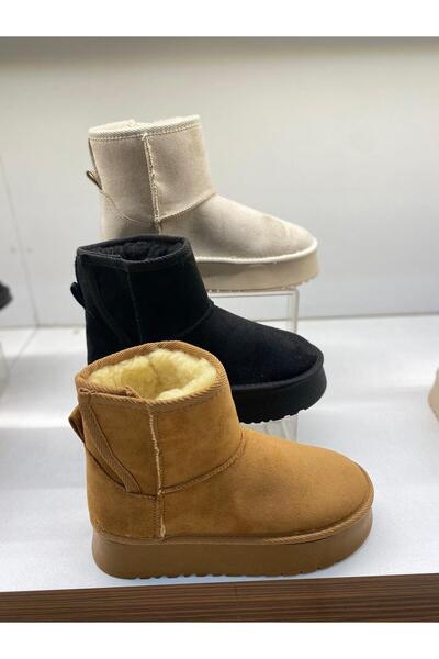 DİVA Γυναικείες καθημερινές μπότες Tan Suede Velcro