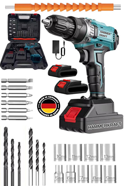 HAMMERKRAFT dmr025 Alman Çift Batarya Çift Metal Şanzuman Metal Dişli Tam Pro...