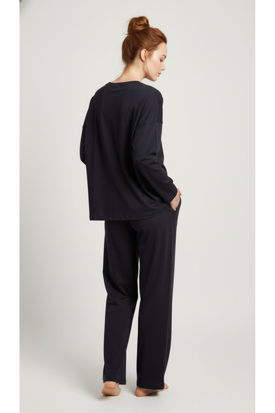 ENZİM JEANS Women's Soft Textured Two-Piece Set