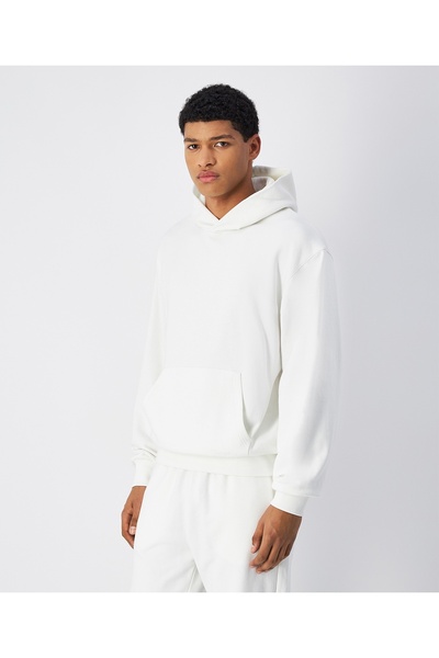 Champion سويت شيرت إيكو فيوتشر بغطاء للرأس سويت شيرت أبيض للرجال -220756-WW048