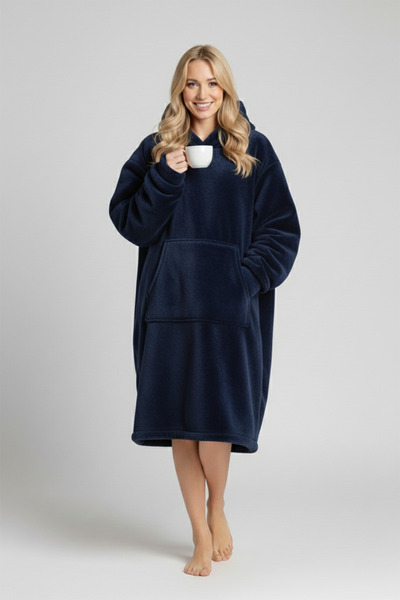 HRN Textile Unisex Wellsoft Hooded Wearable Tv Blanket – Soft, Warm and Comfortable