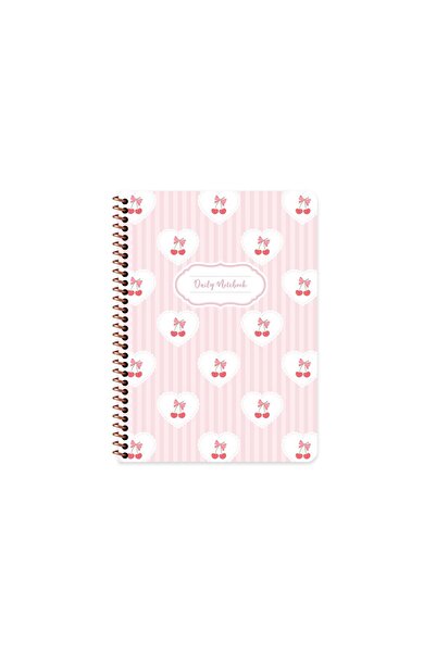 KESKİN COLOR دفتر ملاحظات بغلاف صلب حلزوني بدون خطوط بشريط 16.5*22.5 - لون الكرز